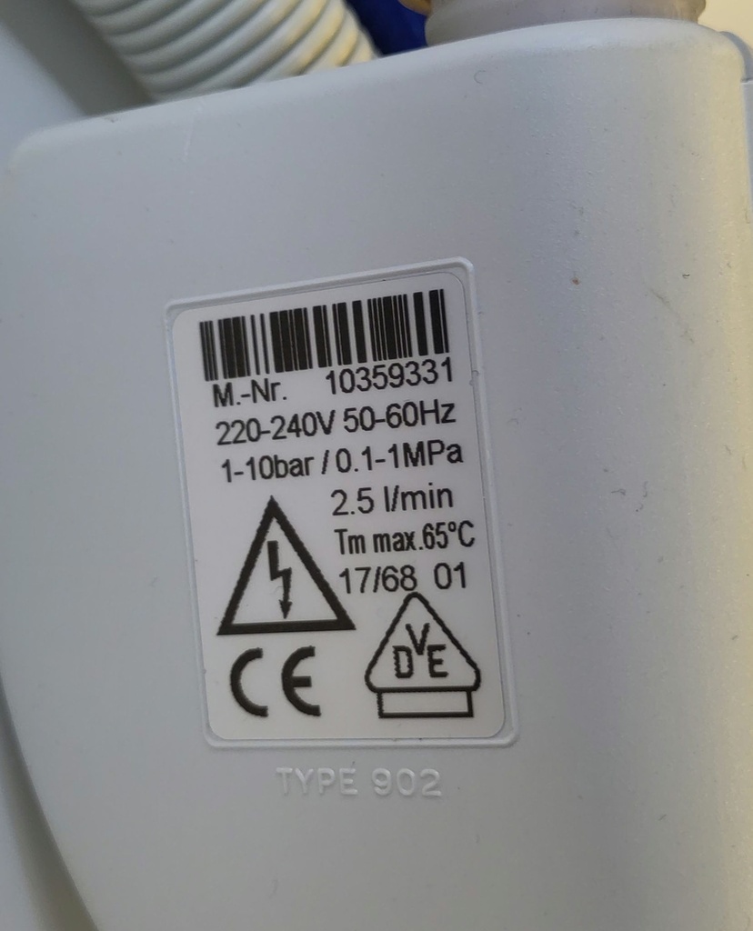 Tuyau d'arrivée d'eau lave-vaisselle Miele 10499862