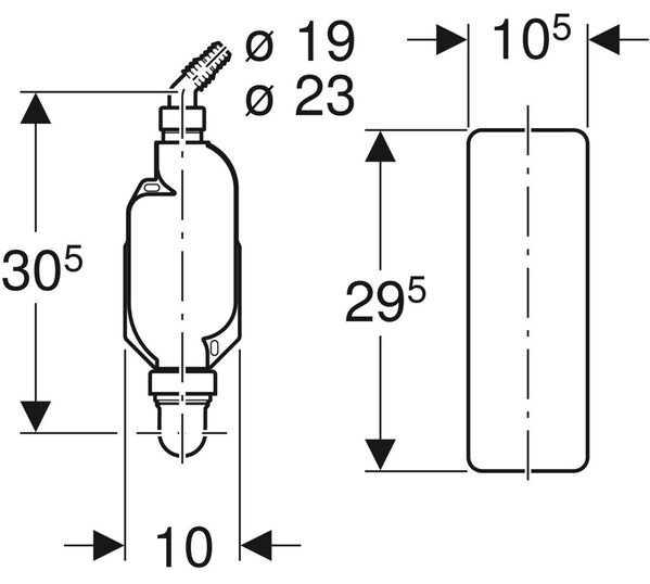 Siphon mural Buanderie - 152.768.11.1 - Lave-Linge & Sèche-Linge - Geberit