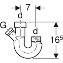 Siphon évier avec raccord - 252.053.06.1 - Lave-vaisselle & Evier