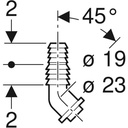 Raccord 45° - 242.691.06.1 - Siphon - Lave vaisselle - Geberit / Universel