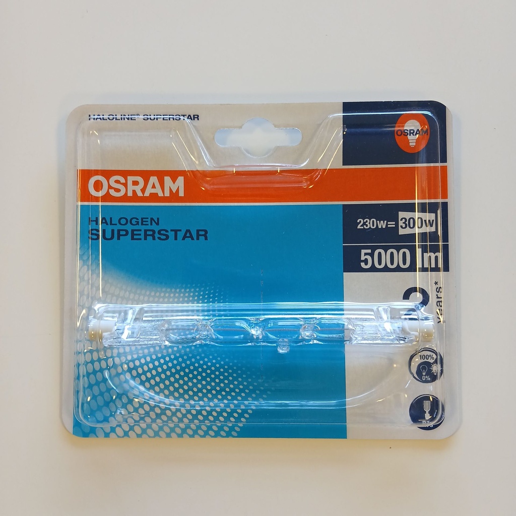 Ampoule halogène R7s 230W (=300W) Osram