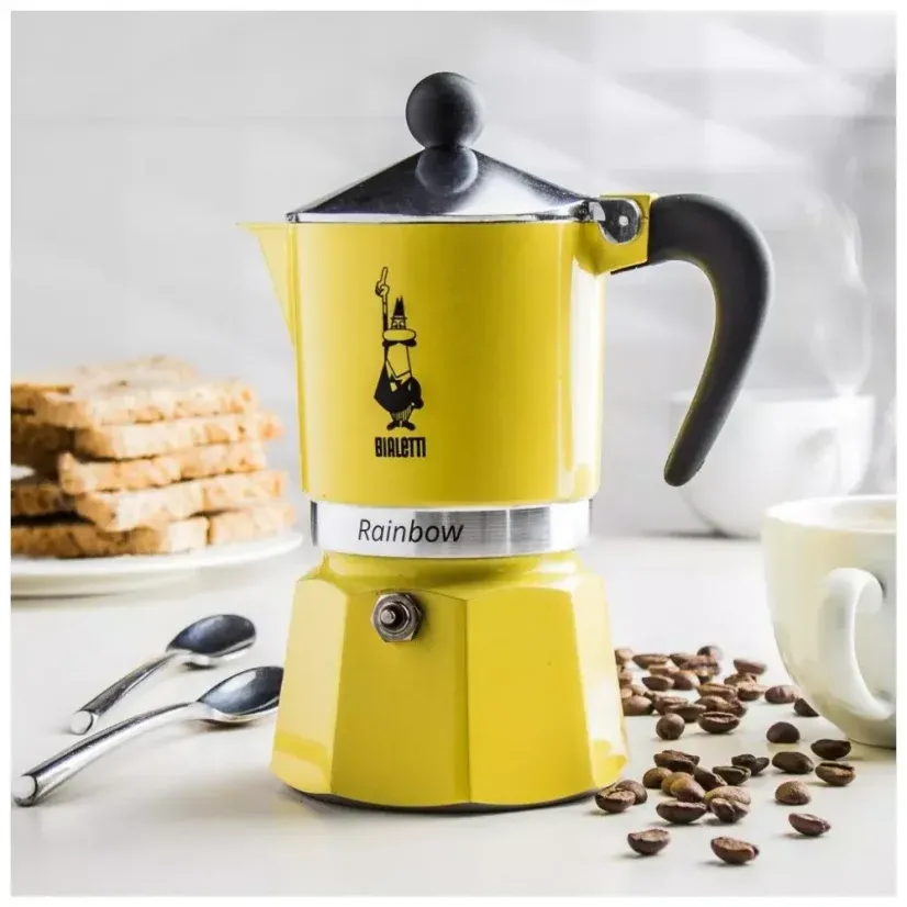 Cafetière italienne Bialetti 3 tasses 4982 jaune 8006363018548.webp
