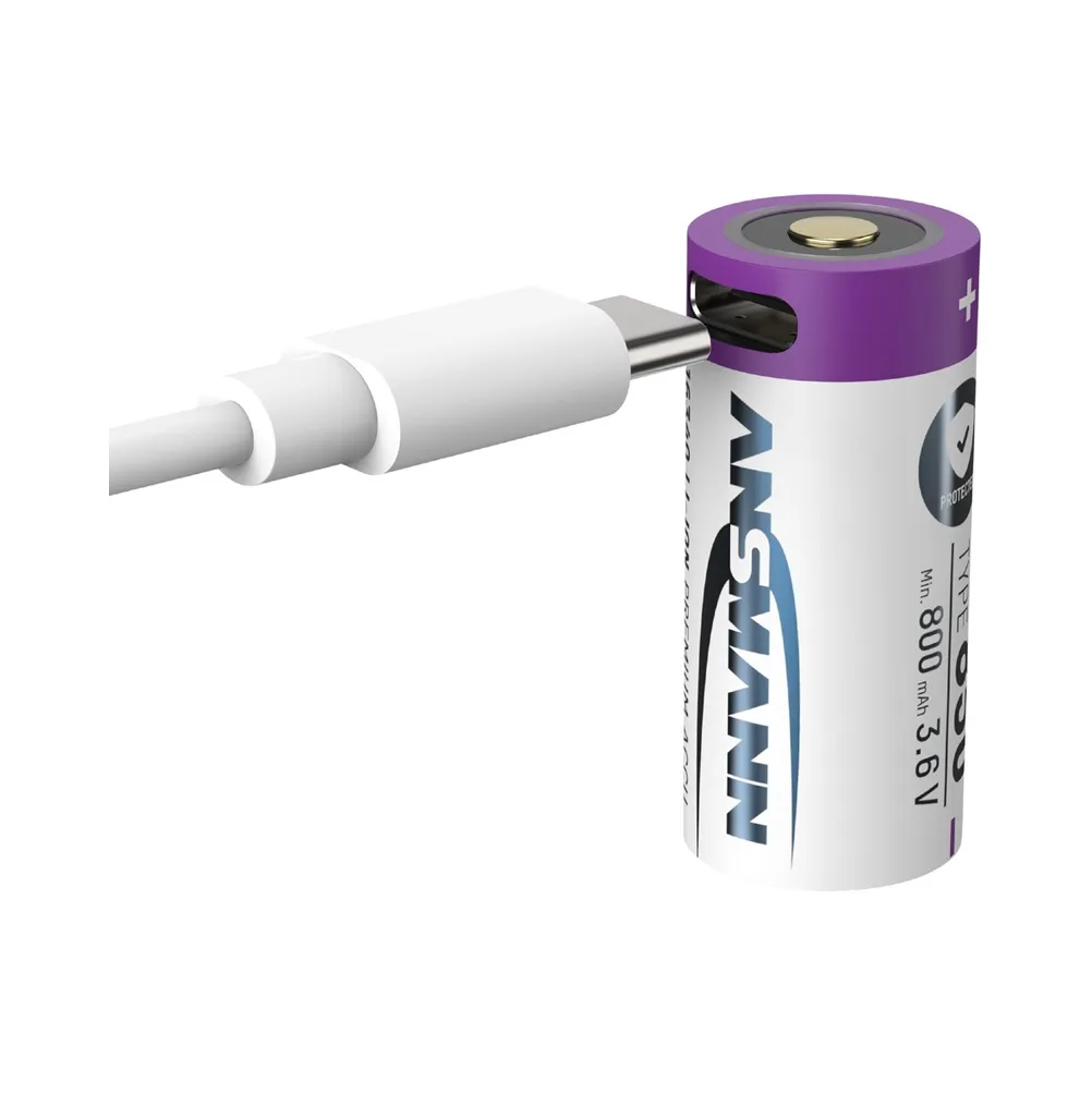 Pile rechargeable Li-ion 16340 CR123 Ansmann 1300-0015.webp