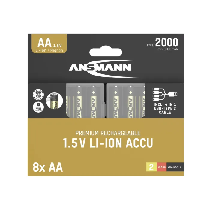 Pile rechargeable AA Ansmann USB-C AA 1312-0039