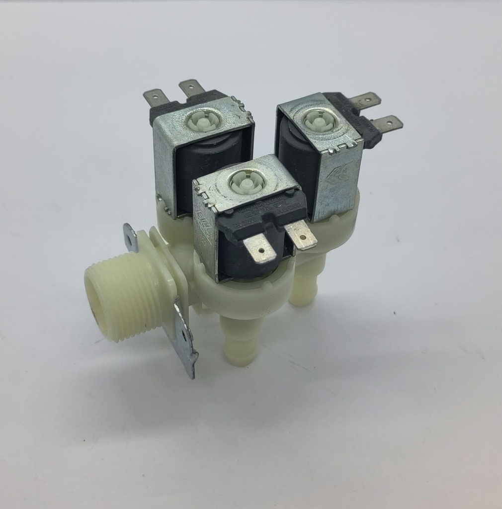 Electrovanne 3 voies - ø10mm -  3/4" - 90° -  230V - Universel