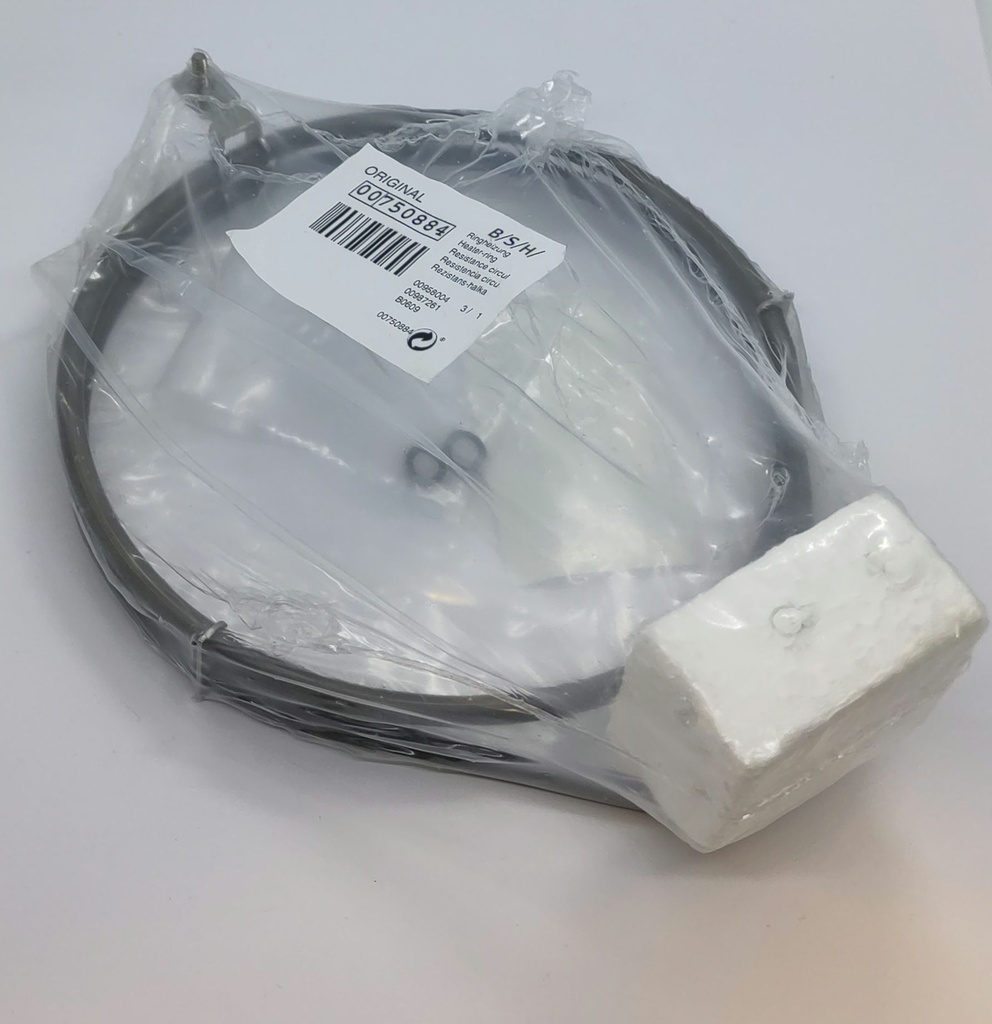 Résistance chauffante circulaire four vapeur Bosch / Siemens 00750884