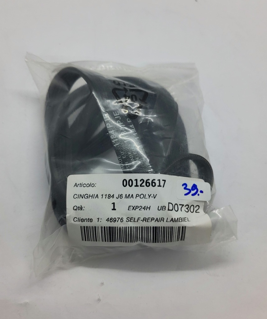 Courroie Poly V (rainure) 1184 J6 x 14mm - Universel