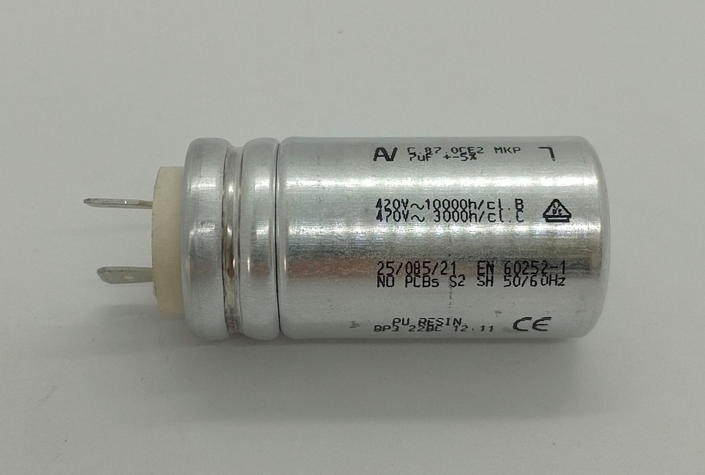 Condensateur - ø30 x 60-74mm - 7uF - 450Vac - H42128 - Universel - V Zug