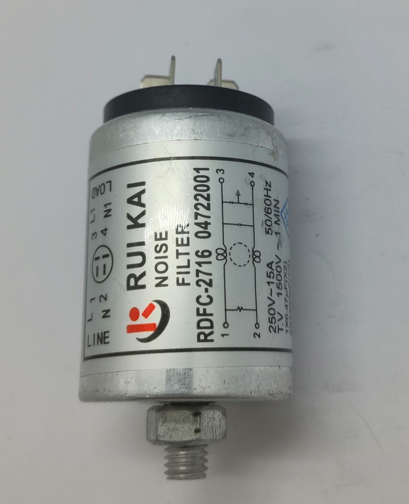Filtre antiparasite - 0.47uF + 2x0.022uF - ø38x60mm - 04722001 - Universel