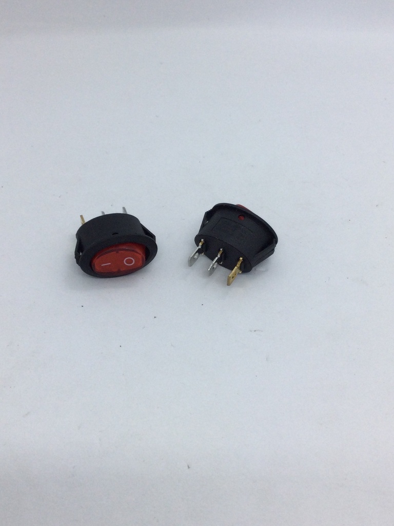 Interrupteur on/off - (ovale  25x16mm) 3 pins - 5A (max.) - 250V - KCD1