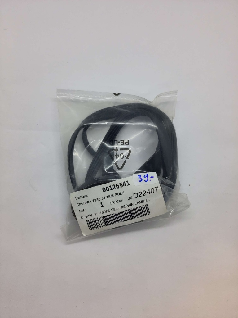 Courroie Poly V (rainure) 1236 J4 x 9.5mm - Universel