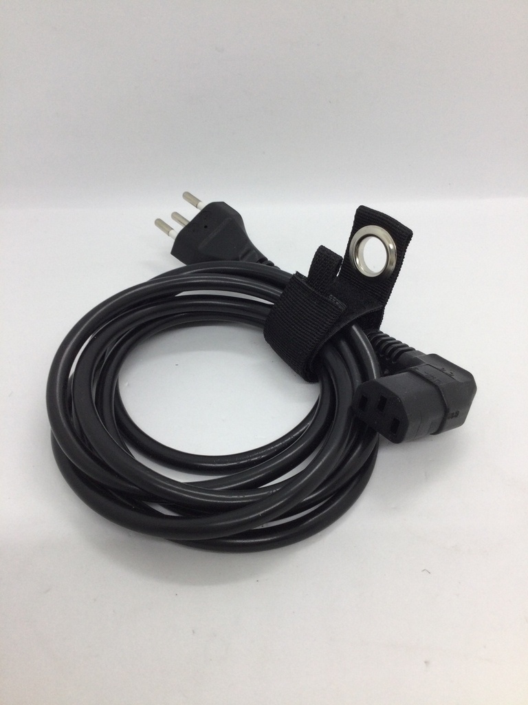 Câble mâle/mâle (3 broches / CH type 12) - 10A - coudé/droit - 120cm - Universel