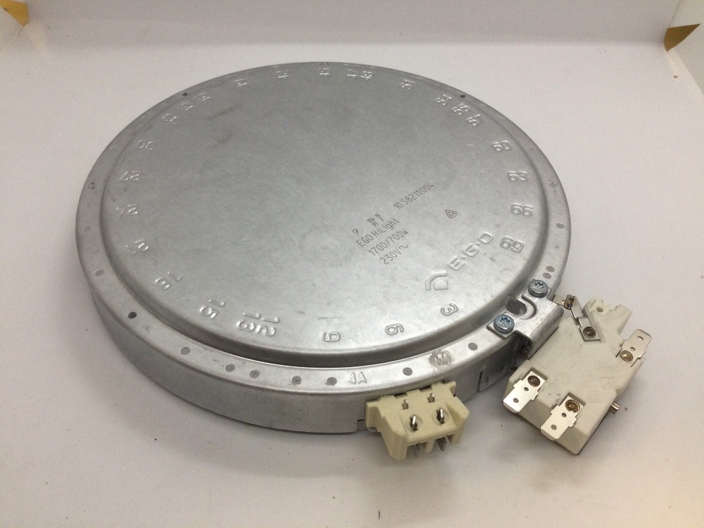 Plaque vitrocéramique EGO 10.58211.004 - 1700W / 230V - double zone