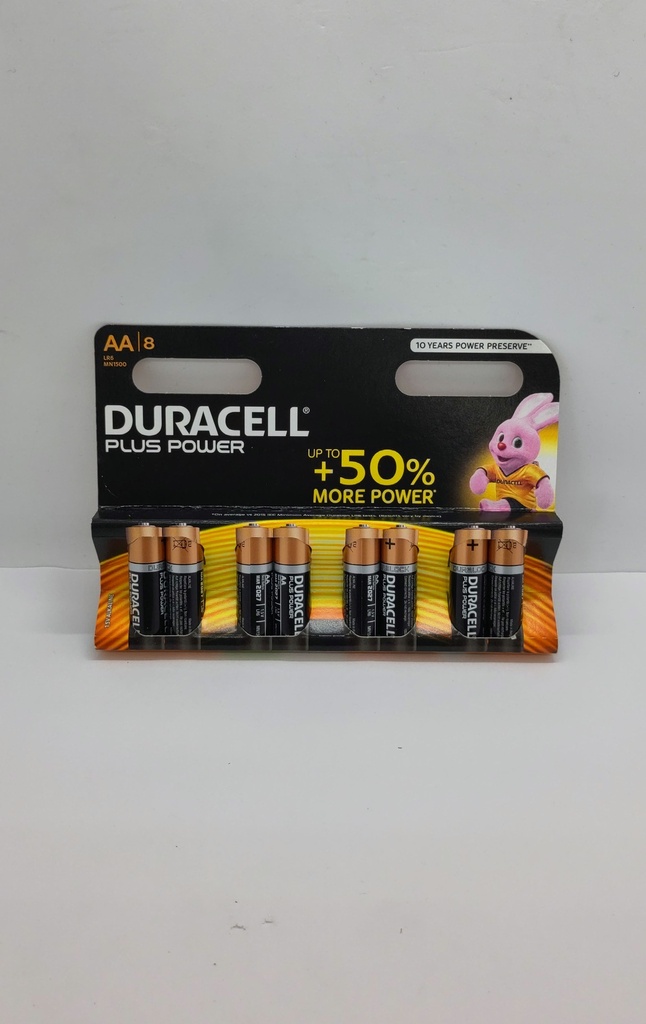 Pile Alkaline (8x) LR06 - AA - 1.5V - ø13.5x50mm - Duracell / Universel