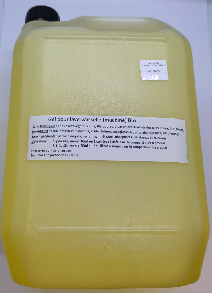 Gel lave-vaisselle Bio (machine) - 5 litres - Universel