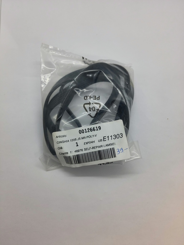 Courroie Poly V (rainure) 1205 J5 x 11.5mm - Universel
