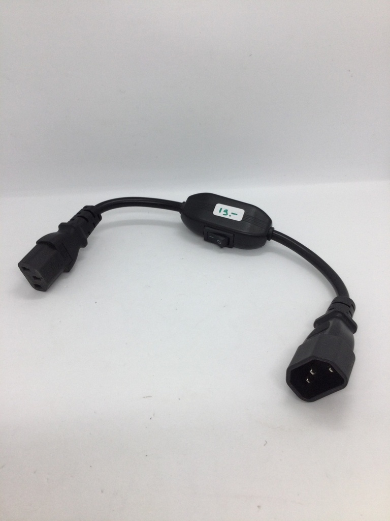 Câble interrupteur mâle/femelle (3 broches) - 10A - droit - 34cm - Universel