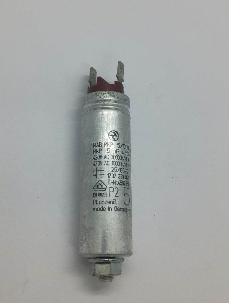Condensateur MAB MKP (vissé) - ø25 x 89mm - 5uF - 450Vac - Universel