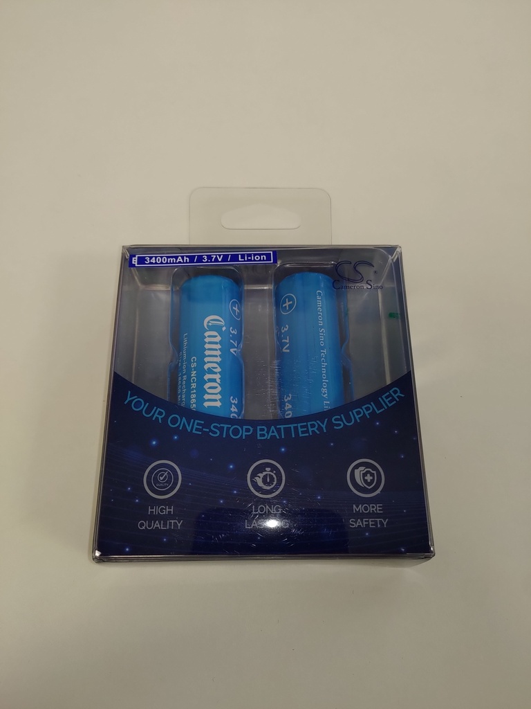 Batterie rechargeable Li-ion - 3400mAh - 3,7V - lot 2 pièces