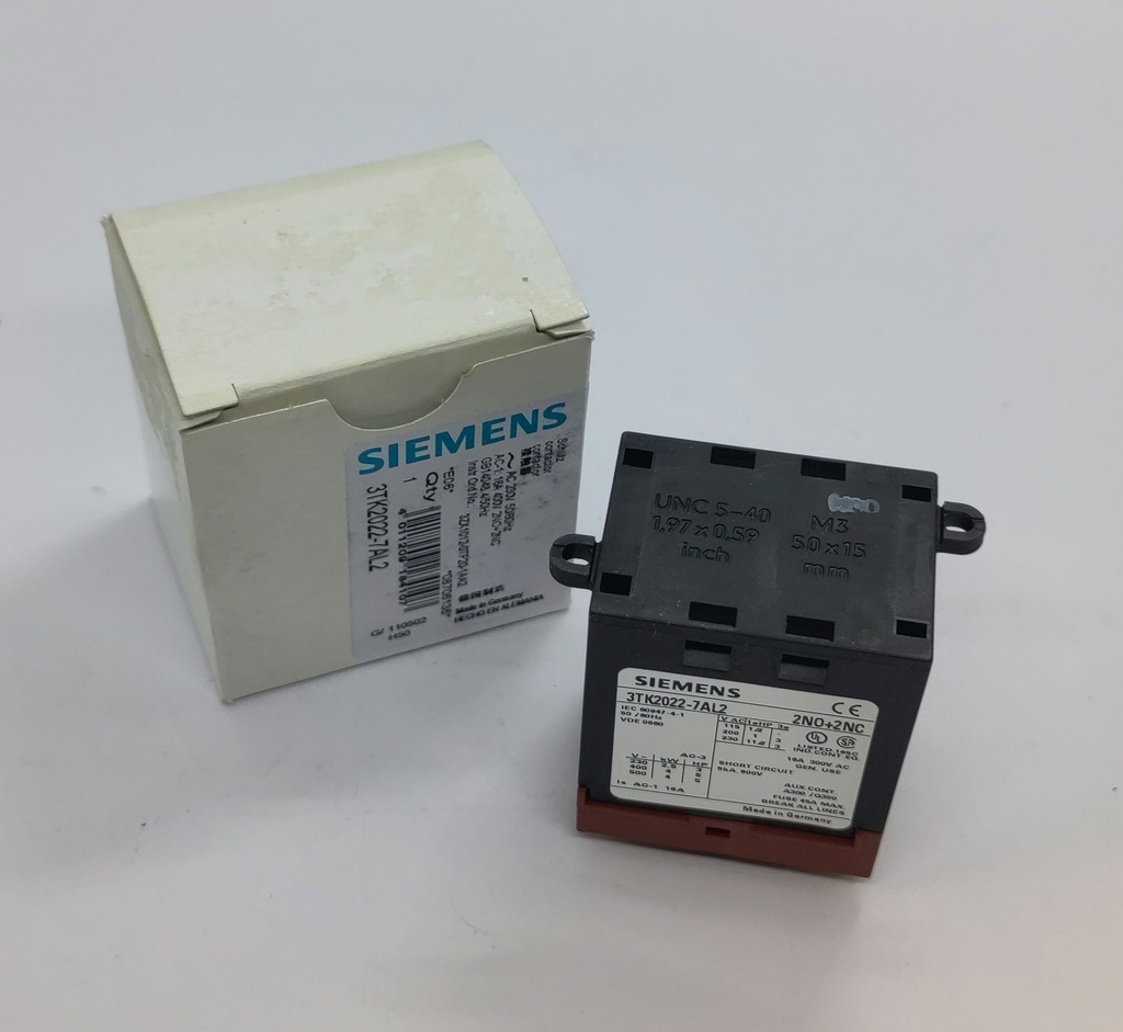 Contacteur Schütz 3TK2022-7AL2 - 2NO+2NC - Universel - Siemens