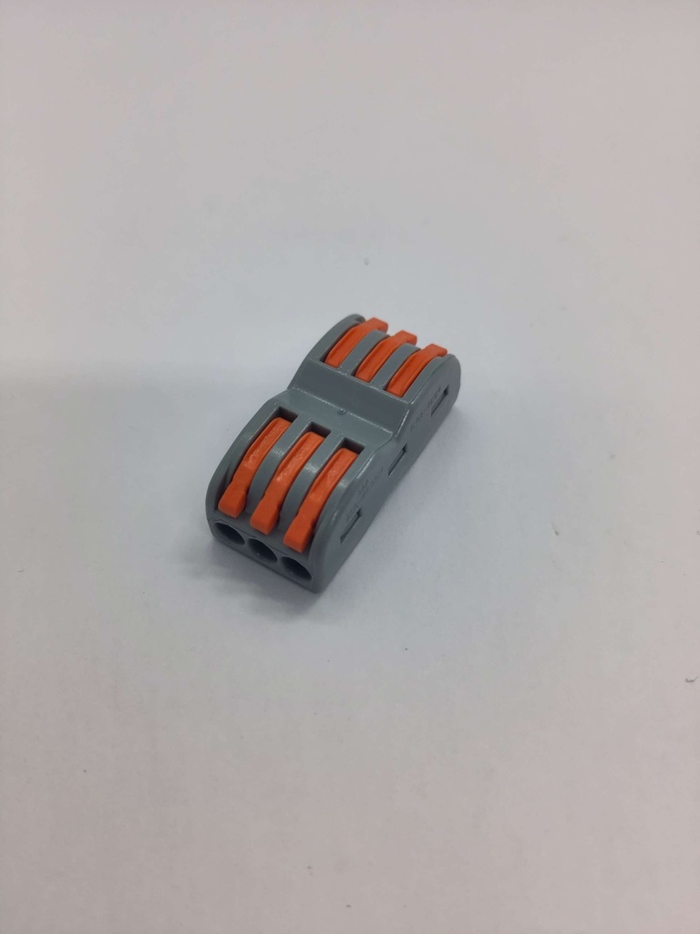 Connexion -Borne Wago 3 voies droit - 1 à 2.5mm² - Universel