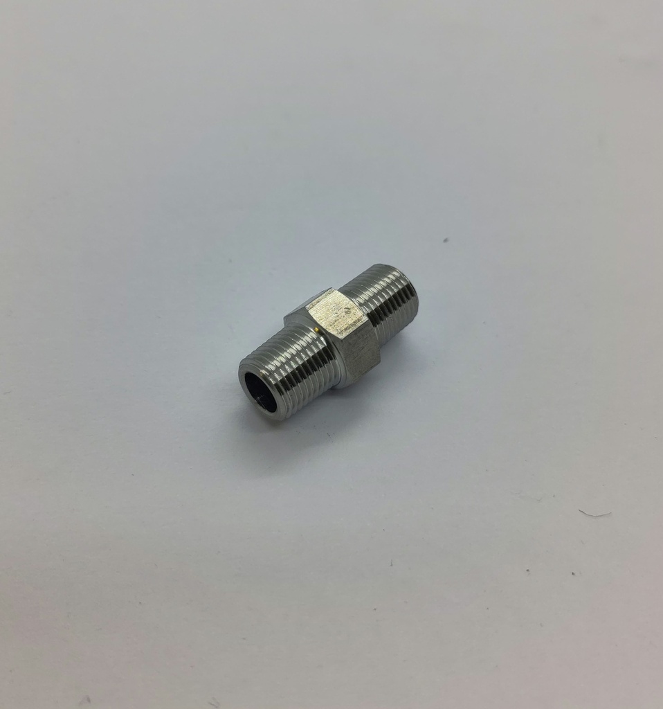 Raccord mâle 1/8" x  mâle 1/8"- Inox - Universel