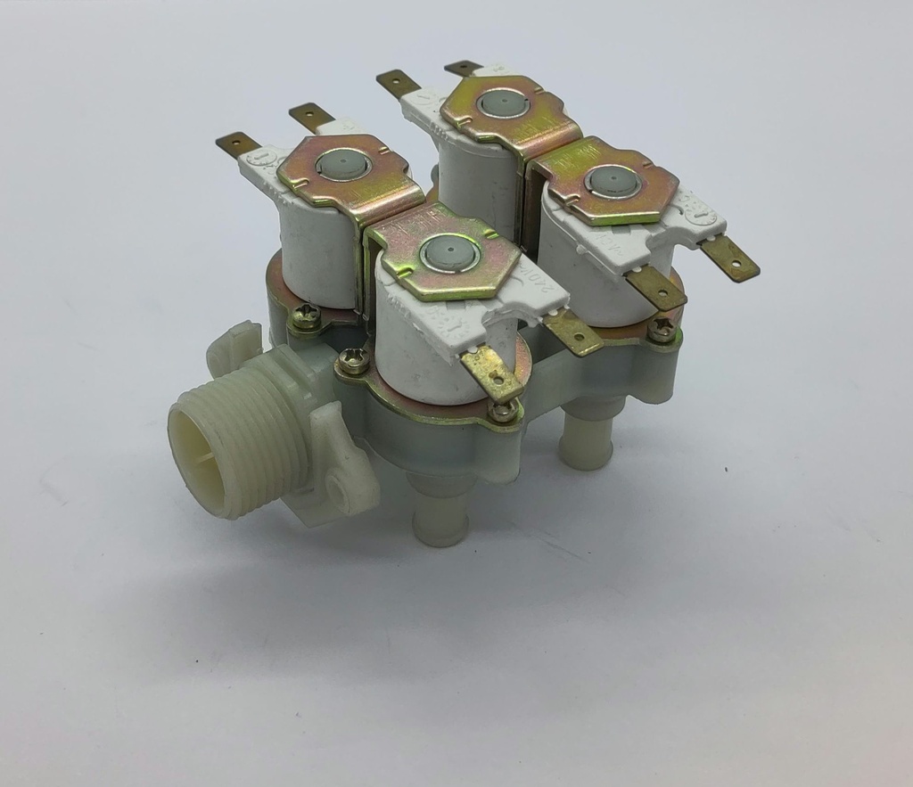 Electrovanne 4 voies - ø10mm -  3/4" - 90° -  230V - Universel