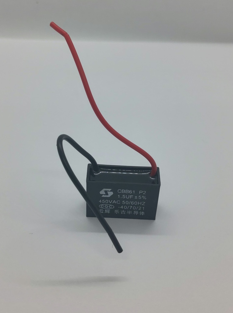 Condensateur CBB61 - 1.5uF - 450Vac - Universel