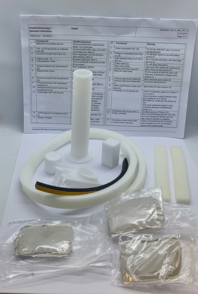 Kit d'isolation compresseur - 00754047 - Frigo / Congélateur - Universel