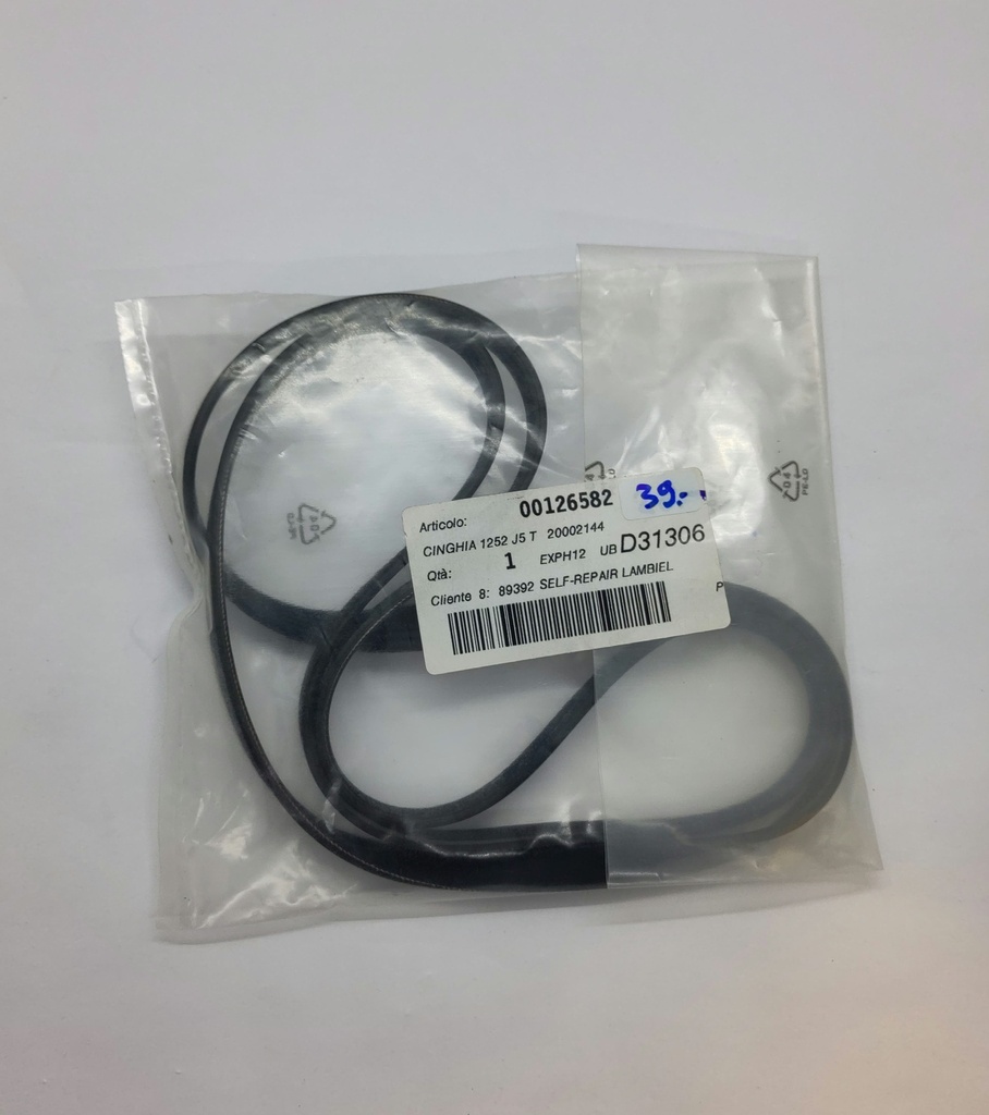 Courroie Poly V (rainure) 1252 J5 x 11.6mm - Universel