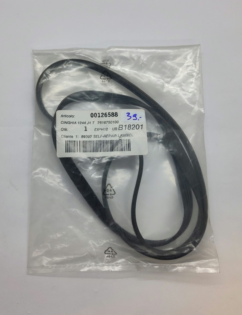 Courroie Poly V (rainure) 1244 J4 x 9.2mm - Universel