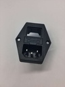 Fiche C13 IEC -mâle - (3 broches 4.8mm) -10A / 250V avec fusible - Universel