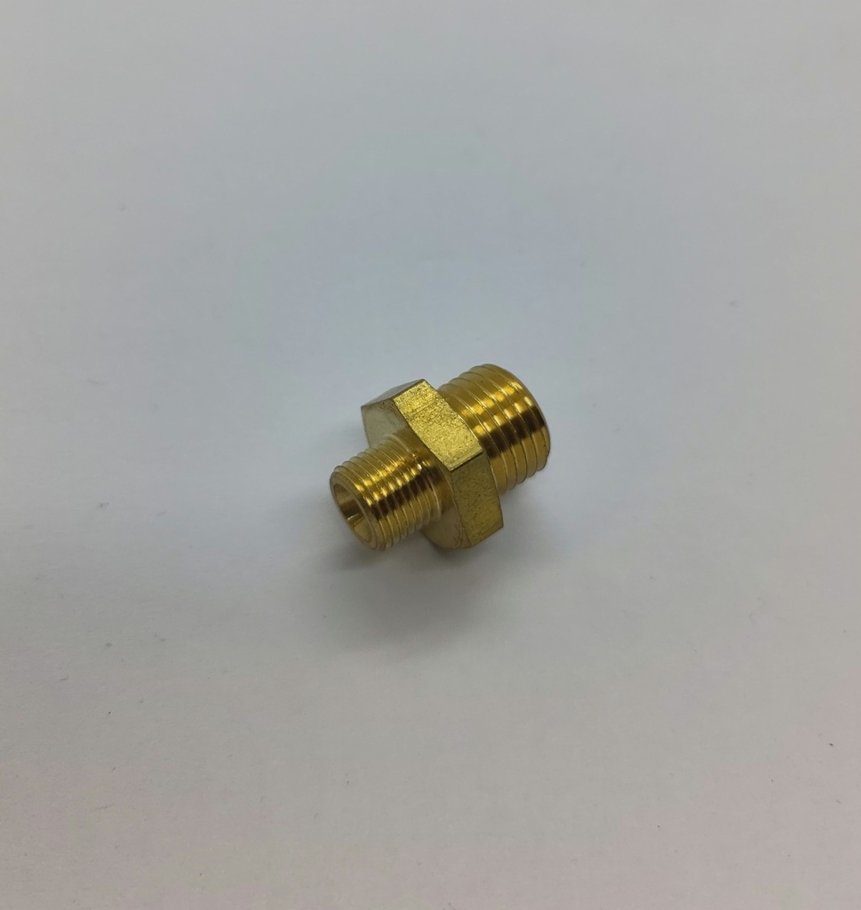 Raccord laiton mâle 1/8" x  mâle 1/4"