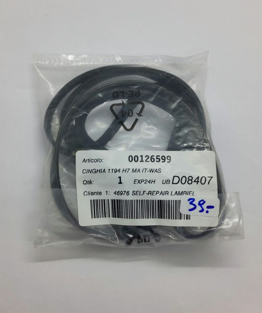 Courroie Poly V (rainure) 1194 H7 x 11mm - Universel