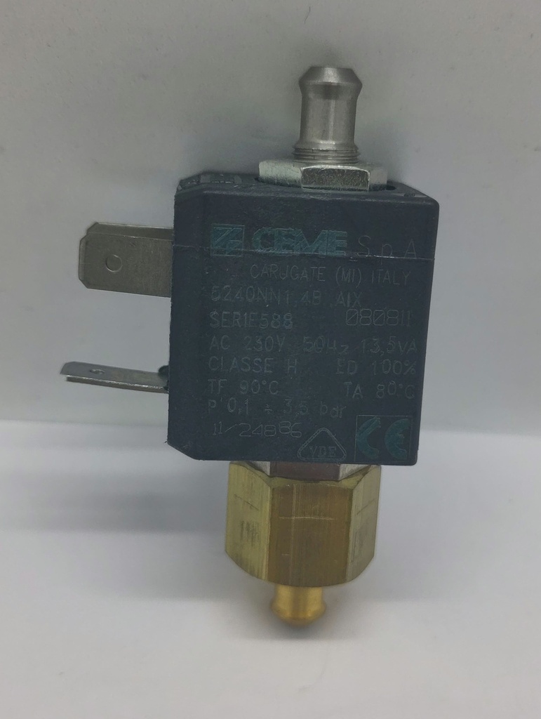 Electrovanne 1 voie  (2) - 180° - 6mm / 6mm - 230V - Universel