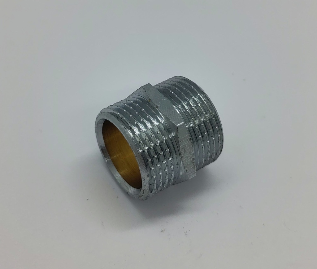Raccord laiton chromé droit mâle 3/4"