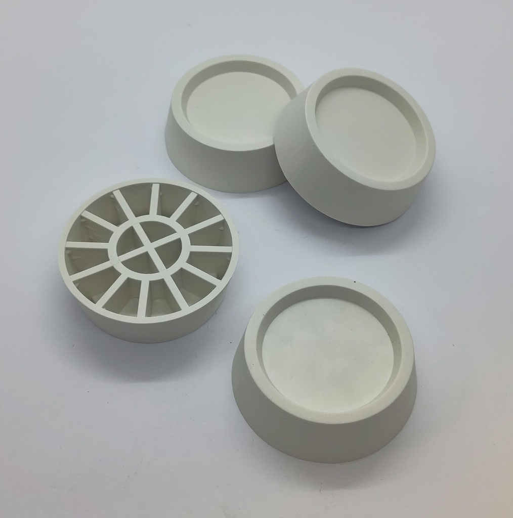 Kit 4 : Gomme / Patin antivibration pieds - Lave linge / Sèche linge - Universel