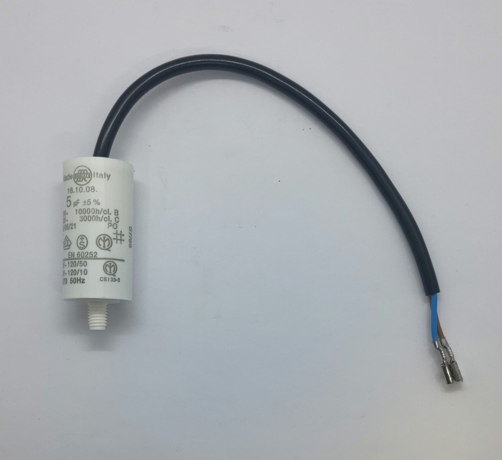 Condensateur (vissé) - ø28 x 57mm - 5uF - 450Vac - Universel
