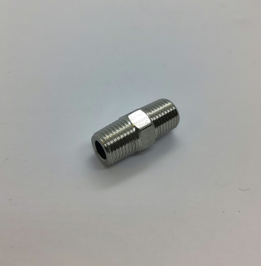 Raccord mâle 1/4" x  mâle 1/4"- Inox - Universel