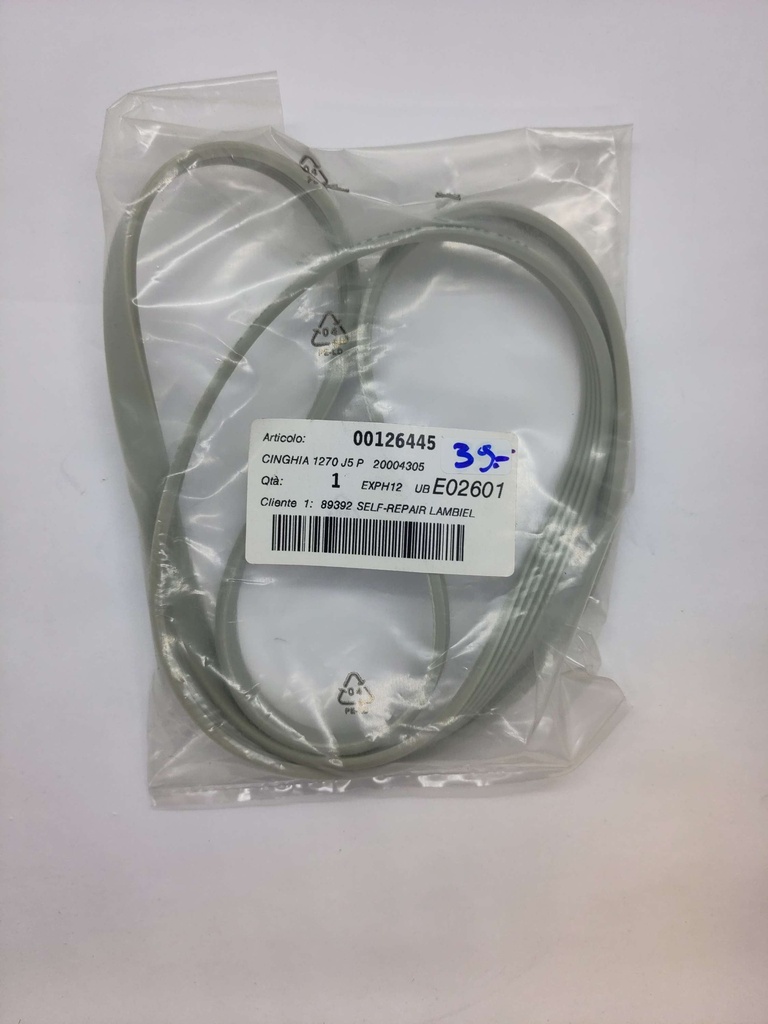 Courroie Poly V (rainure) 1270 J5 x 11.6mm - Universel - gris