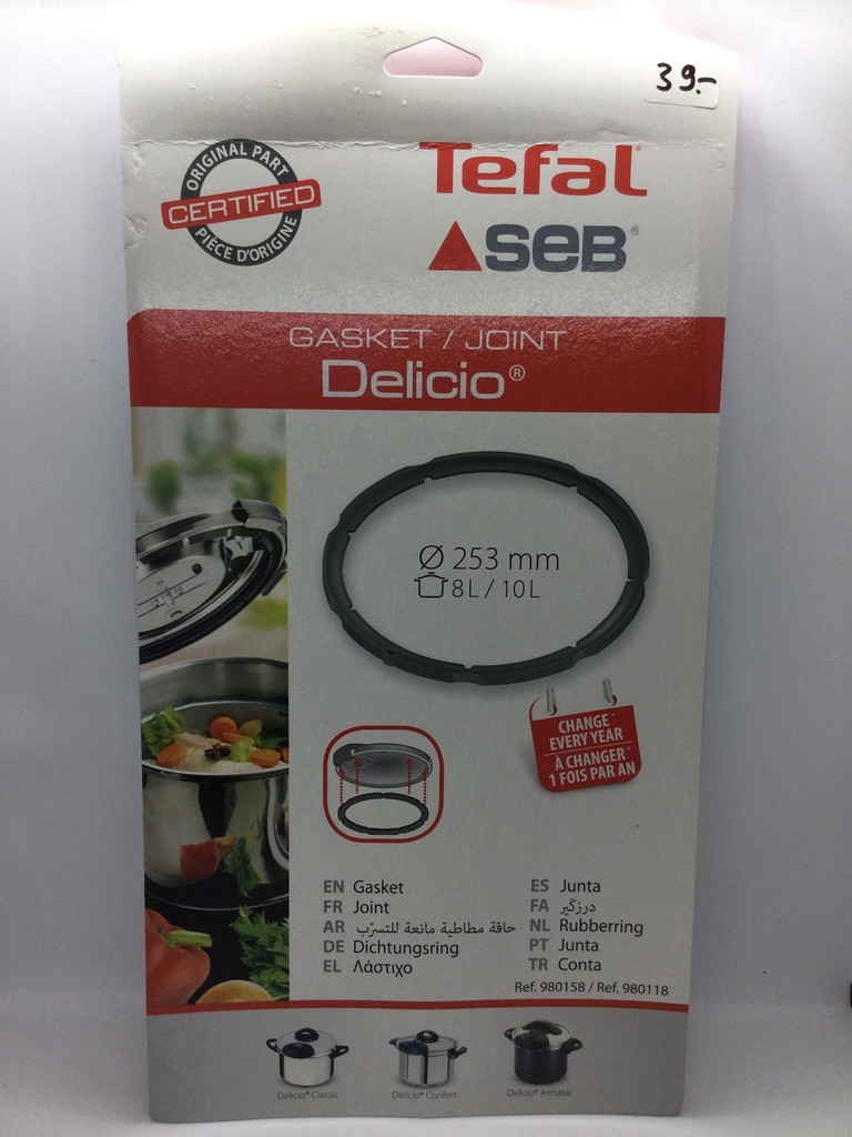 Joint silicone - 8-10 litres/dia. 253mm - 980158 - autocuiseur - Tefal / Delicio