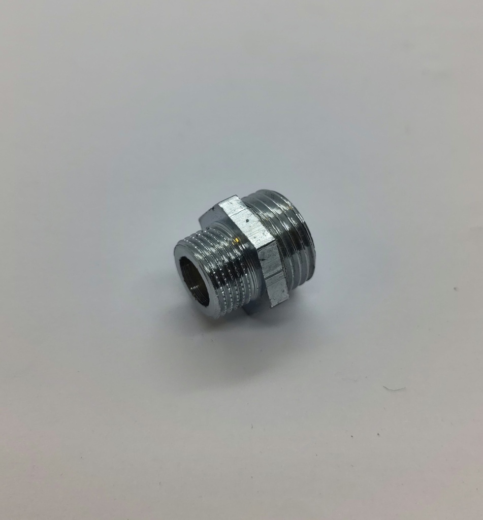 Raccord acier inox mâle 1/2" x  mâle 3/8"