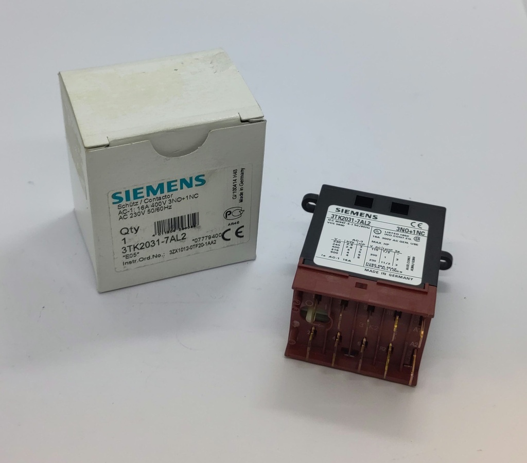 Contacteur Schütz 3TK2031-7AL2 - 3NO+1NC - Universel - Siemens