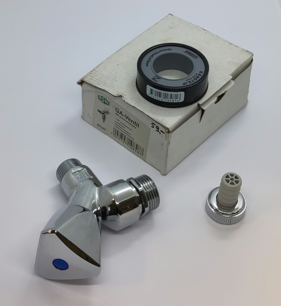 Robinet d'appoint buanderie ou extérieur - 1/2" - 3/4" ou ø14mm - Universel