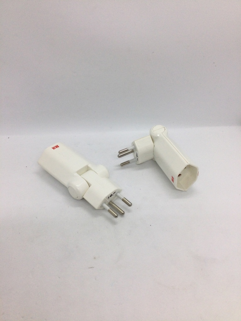Adaptateur CH type T12 / 10mm - 10A - coudé - Universel