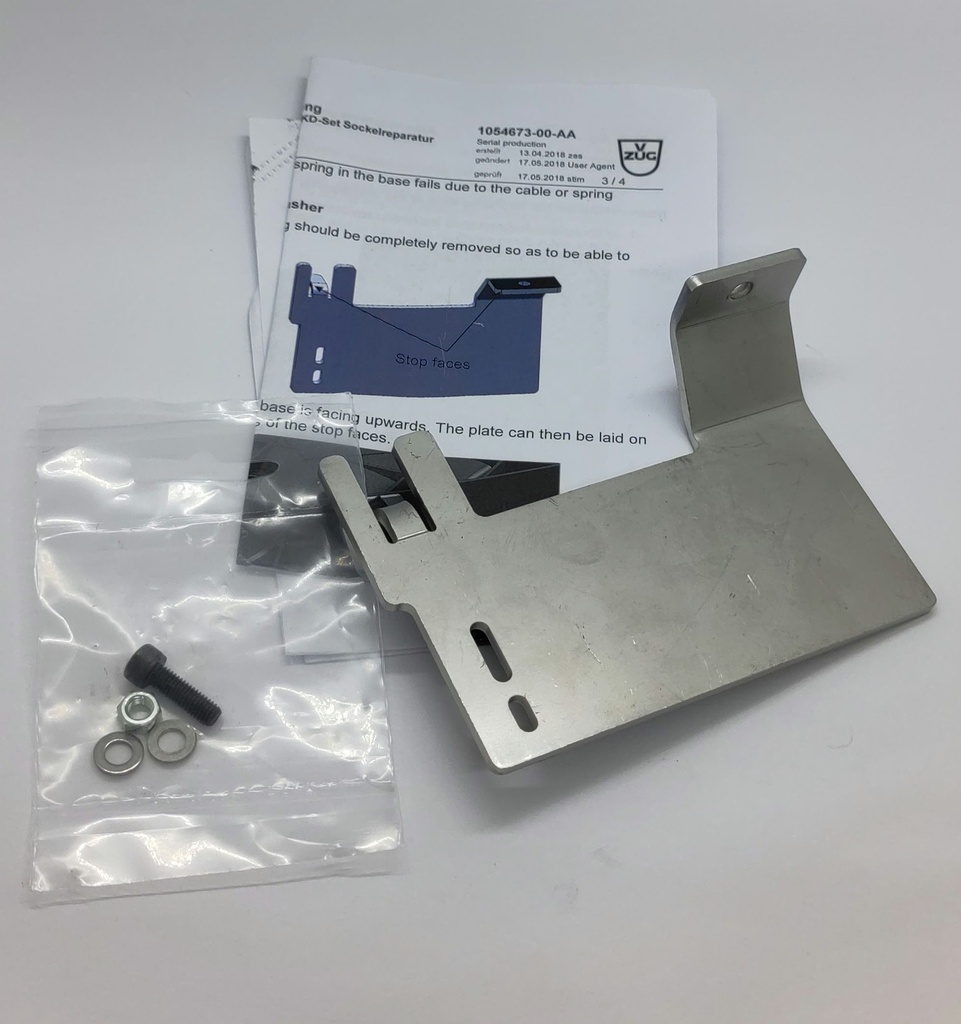 Set de renforcement charnière droite - 1059135 - lave-vaisselle - V Zug