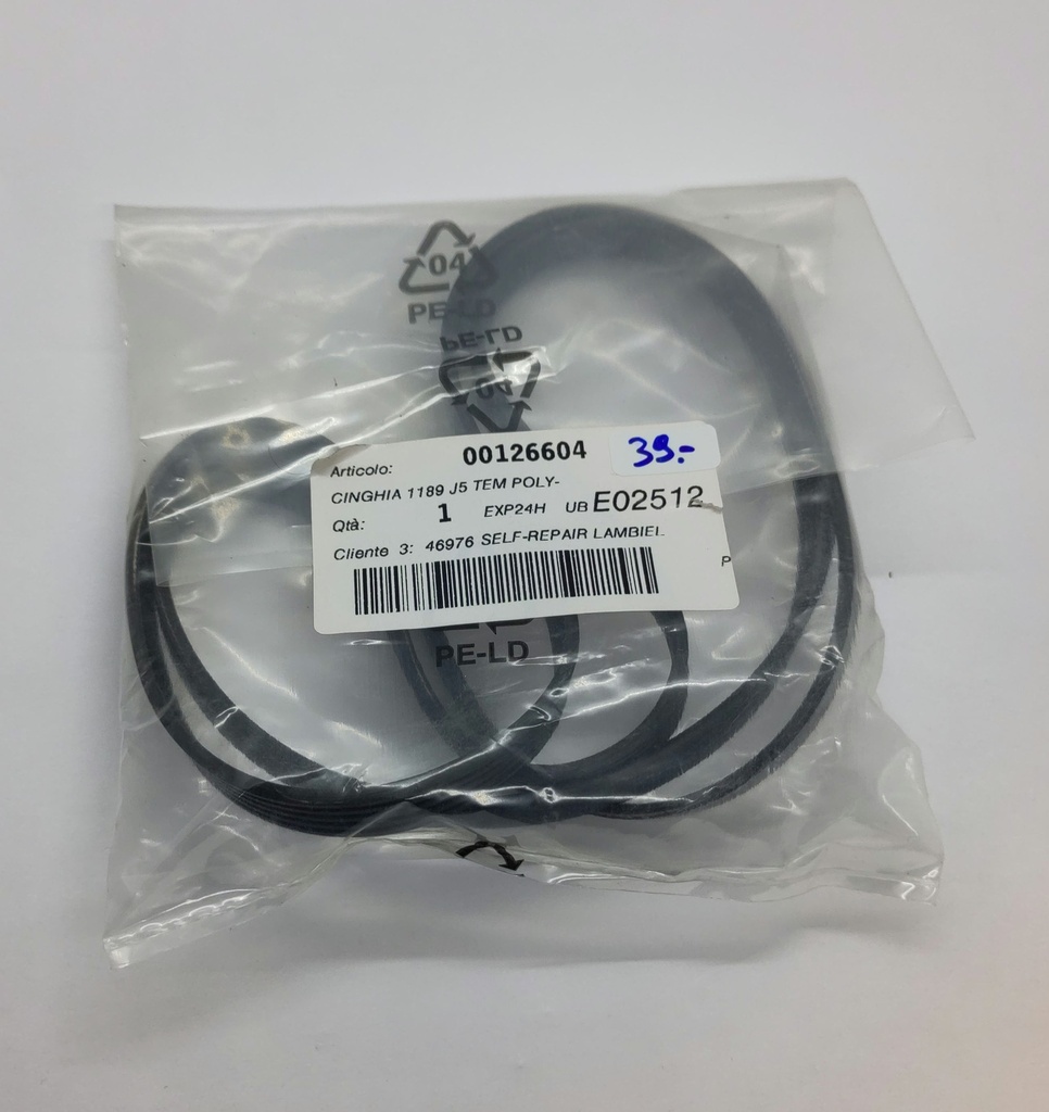 Courroie Poly V (rainure) 1189 J5 x 11.5mm - Universel