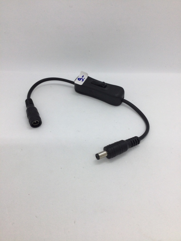 Câble interrupteur mâle/femelle (5.5x2.1 / 5.5x2.1) - droit - 30cm - Universel