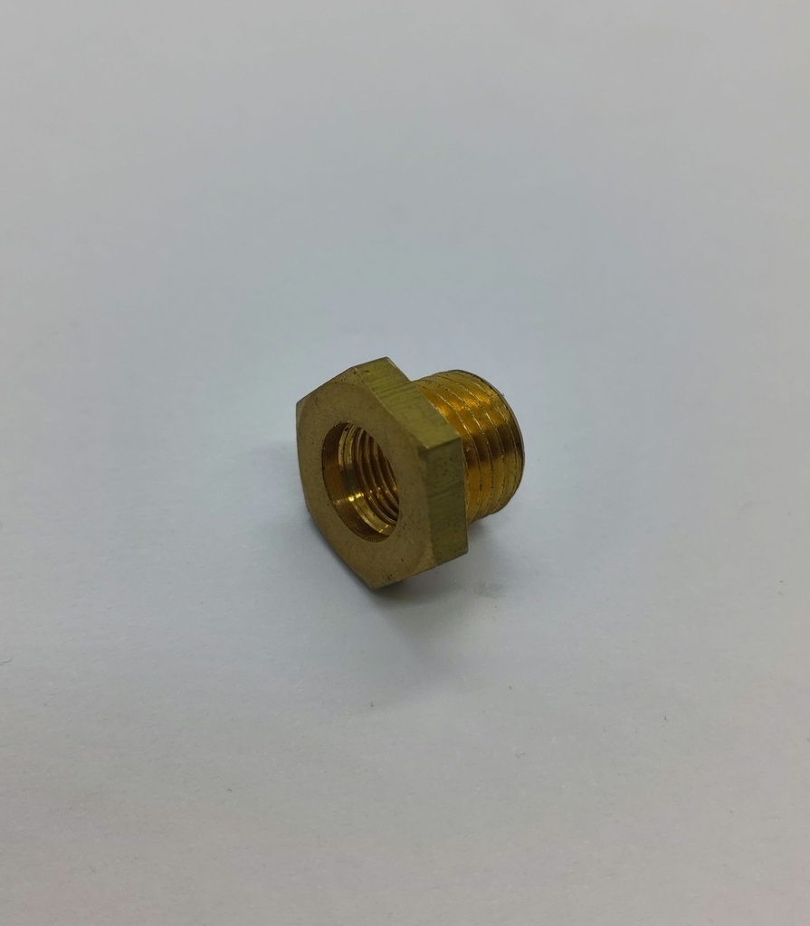 Raccord mâle 1/4" x  femelle 1/8"- Laiton - Universel