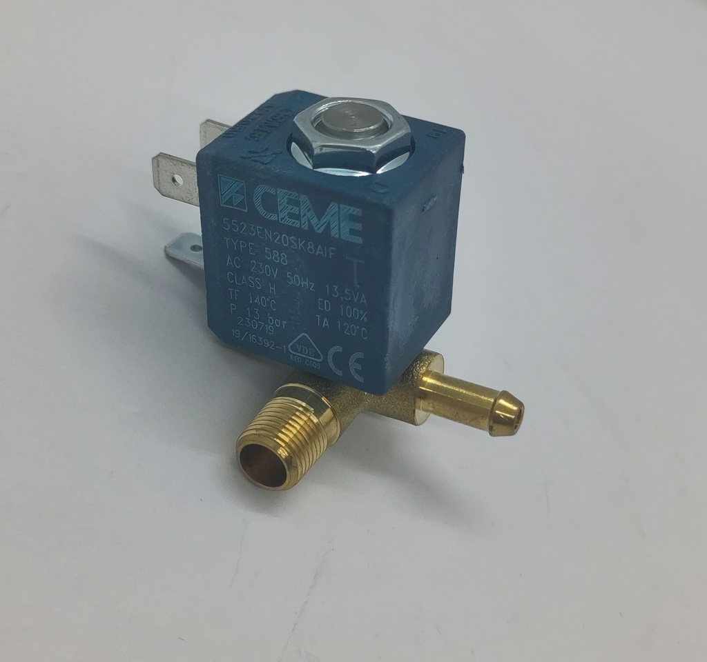 Einweg-Elektroventil (2) - 90° - 1/8"/ ø5.8mm - 230V - Delonghi / Universal
